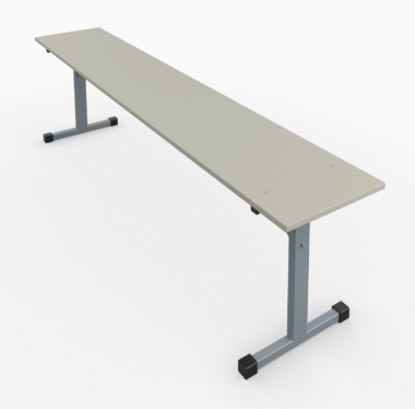 Скамья на металлическом каркасе 1200/1500/1800, ЛДСП &mdash; Аэлита