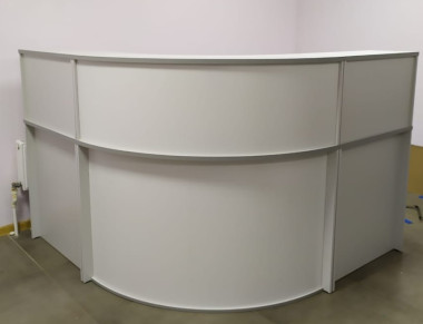 Стойка ресепшн Эдем 1600х1600х1170 Пепел — Аэлита