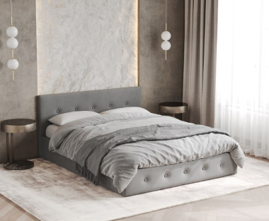 Кровать двуспальная Венера-10 с мягкой спинкой &mdash; Аэлита