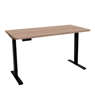 Стол с регулировкой высоты электрический LuxAlto LA-T33-2AR2 черный/дуб бежево-серый ЛДСП 135*60*2.5 &mdash; Аэлита