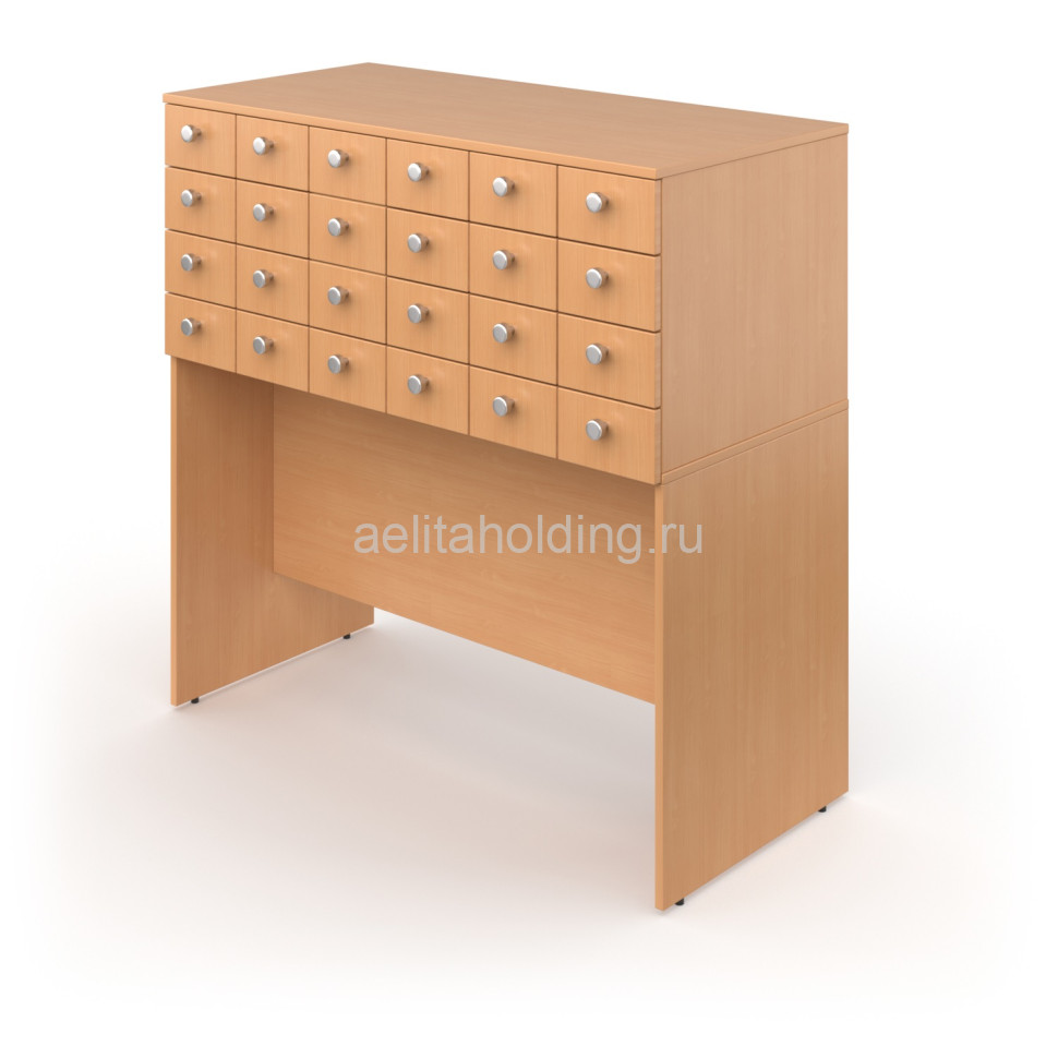 Шкаф картотечный 24 ящика для библиотек