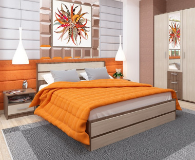 Кровать двуспальная БРАВО  200*140, 200*160 &mdash; Аэлита