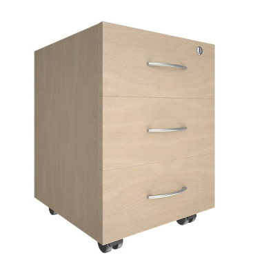 Тумба подкатная Nova S (3 ящика, с замком) &mdash; Аэлита