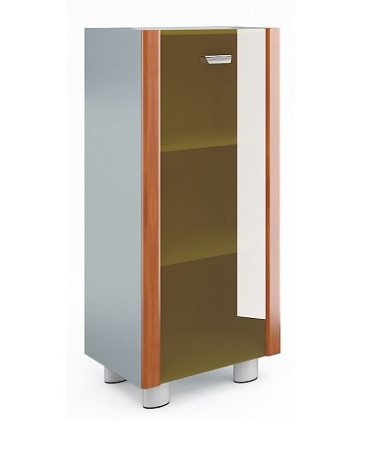 Стеллаж со стеклом в раме МДФ 596х420х1300 &mdash; Аэлита