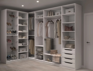 Гардеробная угловая модульная 1500*2500*выс.2400 &mdash; Аэлита