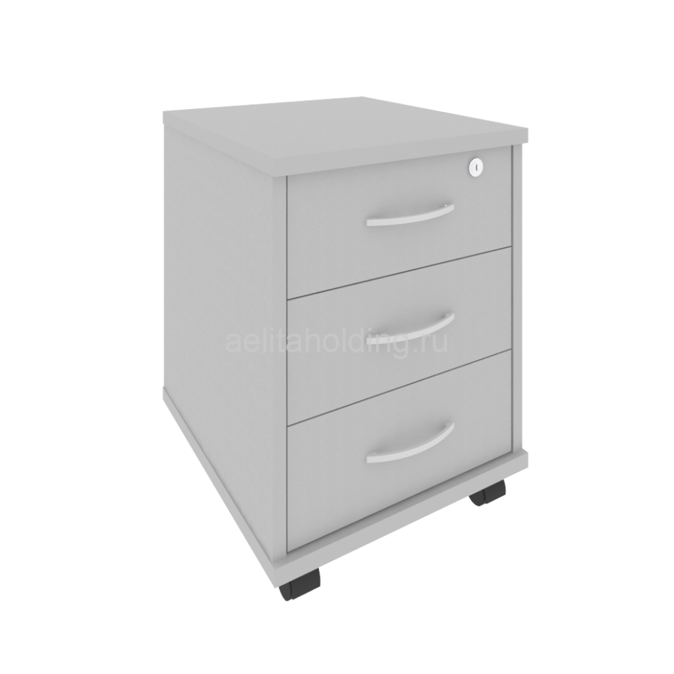 Тумба подкатная Рива (3 ящика, с замком)