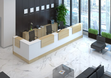 Стойка ресепшн STYLE 4358х1558х1156 &mdash; Аэлита