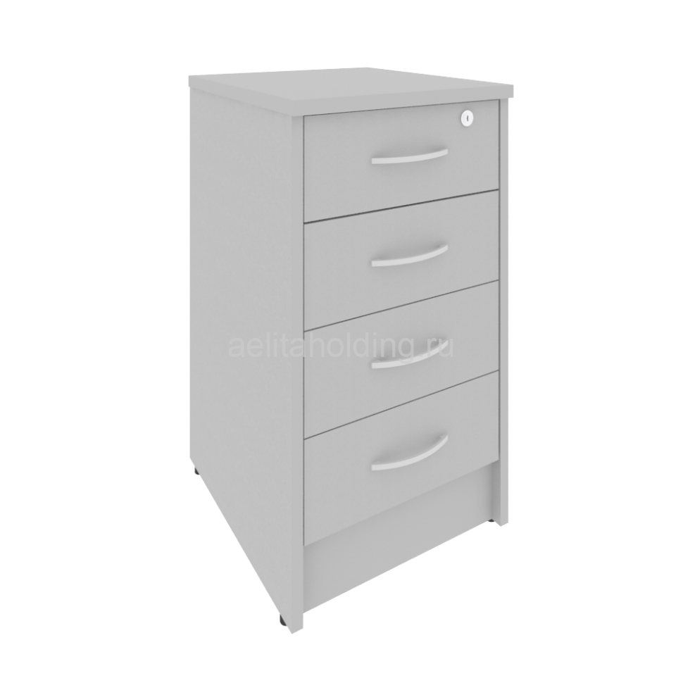 Тумба 412*450*750 приставная с 4 ящиками (с замком) Рива