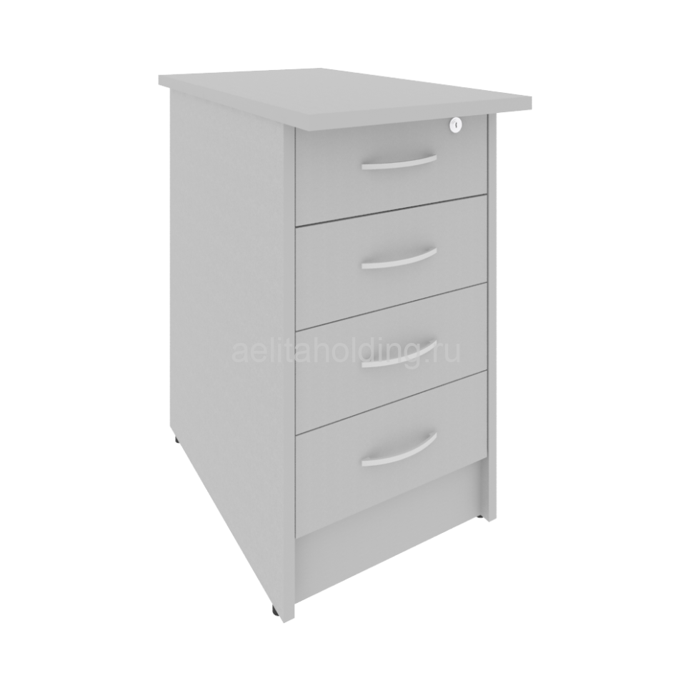 Тумба 412*720*750 приставная с 4 ящиками (с замком) Рива