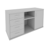 Тумба под оргтехнику сервисная 4 ящика Рива 1192х450х667